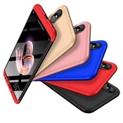 360 360 3v1 ovitek spredaj + zadaj za Xiaomi Redmi Note 5 rdeč