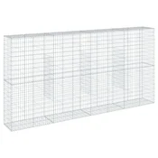 Vidaxl Gabionska košara s pokrovom 400x50x200 cm pocinkano železo
