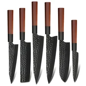 Set kuhinjskih noževa HO-37346 - Smeđa KP37346
