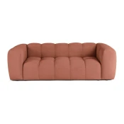 Žametna sedežna garnitura v barvi terakote 225 cm Cube – Bonami Selection