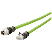 Metz Connect Metz Connect 142M2X15050 M12 omrežni kabel CAT6a S/FTP 5 m zelena PUR plašč, kislinsko odporen, odporen na ozon, UV odporen, primeren za verigo za spe, (20533032)