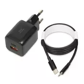 iBOX C-42 GaN PD33W stenski polnilnik, črn