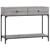 Vidaxl Konzolna mizica siva sonoma 100x34,5x75 cm inženirski les