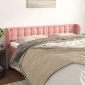 vidaXL vidaXL Vzglavje z ušesi roza 183x23x78/88 cm žamet, (20954001)