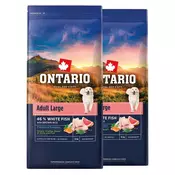 Ontario Adult Large Fish & Brown Rice 2 x 12 kg
