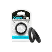 Perfect Fit Xact-Fit Ring Set #14, 2-Pack, Flexible Silicone, Black PFB021I
