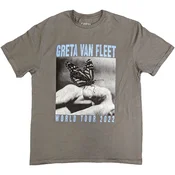 Greta Van Fleet World Tour Butterfly Charcoal Grey M Majica