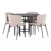 jedilnica set Dallas 4143 (Beige + Črna Črna) 74cm
