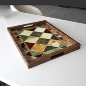 Aberto Design Poslužavnik REF034 48 x 38 x 4 cm, Šareni