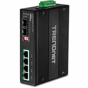 Trendnet TI-PG62B mrežni prekidac Neupravljano L2 Gigabit Ethernet (10/100/1000) Podrška za napajanje putem Etherneta (PoE) Crno
