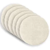 Vidaxl Prevleka za blazino 6 kos HEERLEN Bela Premer 30 cm