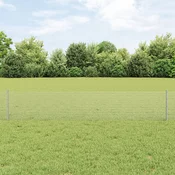 Zavarena žicana ograda s postom 50 x 0,4 m Srebrna Mreža