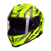 Motoristicka kaciga LS2 Storm III Kaos (FF818), žuta/siva