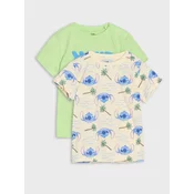 Sinsay - Komplet od 2 majice kratkih rukava Stitch - lajm