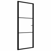 Sobna vrata od stakla ESG i aluminija 76 x 201,5 cm crna