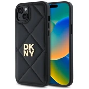 Ovitek DKNY DKHCP15MPQDSLK iPhone 15 Plus 6.7 črna zaščita z našitim logotipom Stack (DKHCP15MPQDSLK)