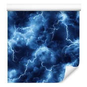 Tapeta z akvarelnim vzorcem galaksije in modre barve, mehke oblike 50x1000 cm