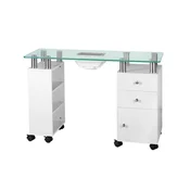Gardj Europe Pisalna miza Glass 013B z dušilcem zvoka AM-8A, bela
