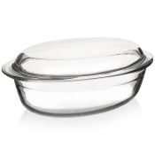 shumee Steklena ognjevarna posoda s pokrovom 33x20x13 cm, 3 l