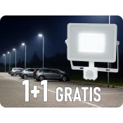 V-TAC 30W LED reflektor s senzorjem SMD, čip SAMSUNG, bel, 1+1 gratis! Farba svetla: Hladna bela