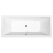 POLYSAN KRYSTA 180x80cm Hidromasažna Kad HIGHLINE HYDRO Krom, Bela
