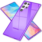 Vijolično neonsko silikonsko ohišje NALIA za Samsung Galaxy S22 Ultra