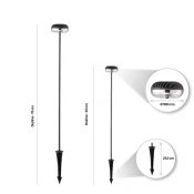 LED SVETILJKA HILITE 5743-750 STUBNA 6W 3000K IP54 SIVA ANTRACIT