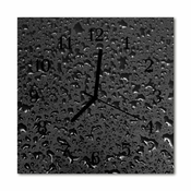 tulup.si Steklena kvadratna ura Kapljice vode 30x30 cm