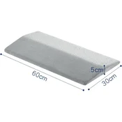 Nikcorp Ergonomska ledvena blazina iz spominske pene 60x30x5 cm, siva, za podporo hrbtenice, primerna za nosečnice, spanje na boku, pisarniški stol in avto, s snemljivo in pralno zračno prevleko