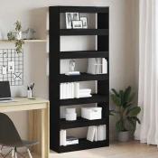 Ormaric za knjige Crni hrast 80 x 30 x 198 cm Konstruirano drvo
