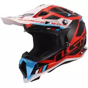 Motokros kaciga LS2 MX700 Subverter Evo II Stomp sjajna bijelo-plavo-crvena