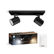 Philips - LED prigušiva spot svetiljka Hue RUNNER 2xGU10/4,2W/230V + DO crna