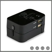 Dardanar Vse v enem potovalni napajalnik AC Power Plug stenski polnilnik z dvojnimi vrati USB za polnjenje Univerzalno, (21199590)
