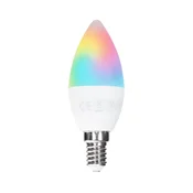 Aigostar - LED RGBW prigušiva sijalica C37 E14/6W/230V 3000K + daljinski upravljač