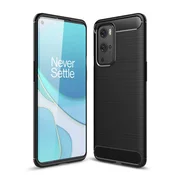 TPU gel ovitek Brushed Carbon za OnePlus 9 Pro - črn