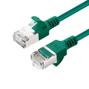 Omrežni kabel CAT6A U-FTP Slim 0.25m zelen, LSZH