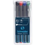 SCHNEIDER Marker OHP 222 F 0,7 mm, komplet, 4 barve