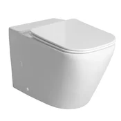 IMALA WC kombi posoda, Vortex Rimless, 61x35,5 cm, spodnji/zadnji odtok, bela - Bela - Sapho - 24 - Keramika - Kvadratni - 14
