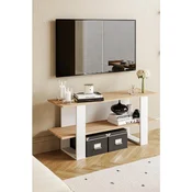 Hanah Home TV komoda Harta, 120 cm, hrast Sonoma / bela
