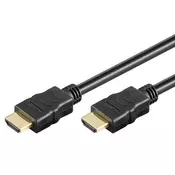 GOOBAY High Speed HDMI (M/M) 2.0 4K 60Hz 18Gbit/s 1m z Ethernet pozlačen črn kabel