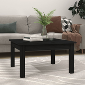 Stolic za kavu crni 55x55x30 cm od masivne borovine