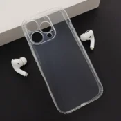 Maska Skin Silikon with pluggy za iPhone 16 Pro transparent