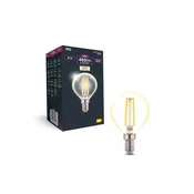 LED žarnica z žarilno nitko G45 krogla E14 4W 3000K