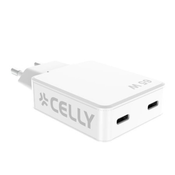 Celly kucni punjac sa GaN tehnologijom od 65W ( SLIMTC2C65WWH )