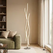 Trio Lighting Blaze LED talna svetilka z zatemnitvijo, CCT, aluminij - Dnevna soba/jedilnica - Sodobni - brušeni aluminij, črna - Kovina