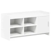 Vidaxl omara za čevlje z vrati Bela 100 x 39,5 x 51 cm Inženirski les