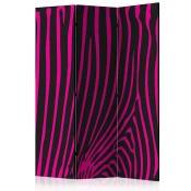 artgeist Paravan Zebra Pattern Pink, 3-Delni, Dvostranski