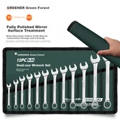 Greener Set kombinovanih kljuceva, 6-32mm, 12 komada