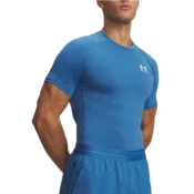 Moška majica Under Armour  HG Armour Comp SS Aegean Blue / White XXL