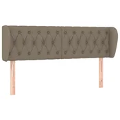 Vidaxl Vzglavje z ušesi taupe 163x23x78/88 cm blago